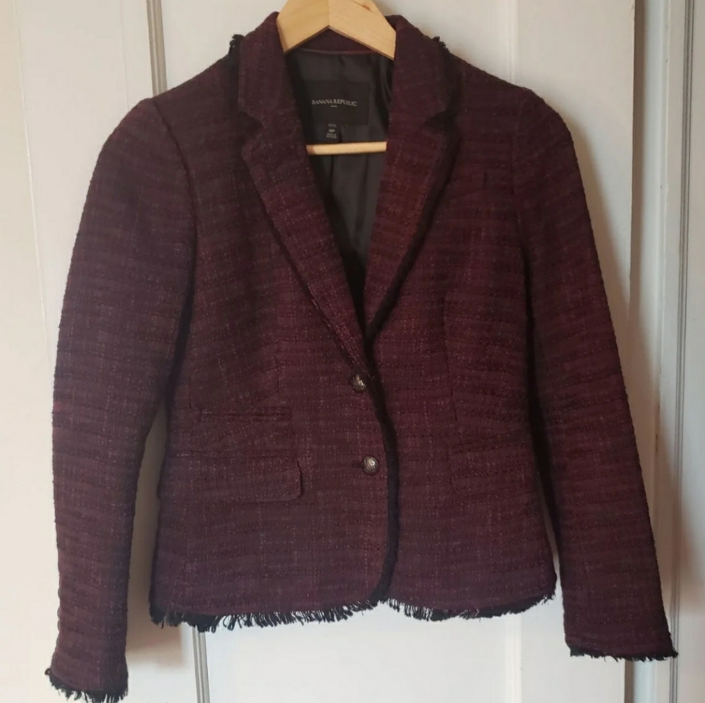 Banana Republic Burgundy Blazer